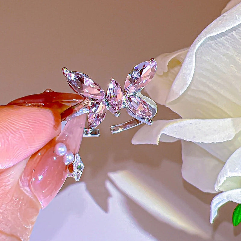 Carmiora - Rosa leuchtender Kristall-Ring