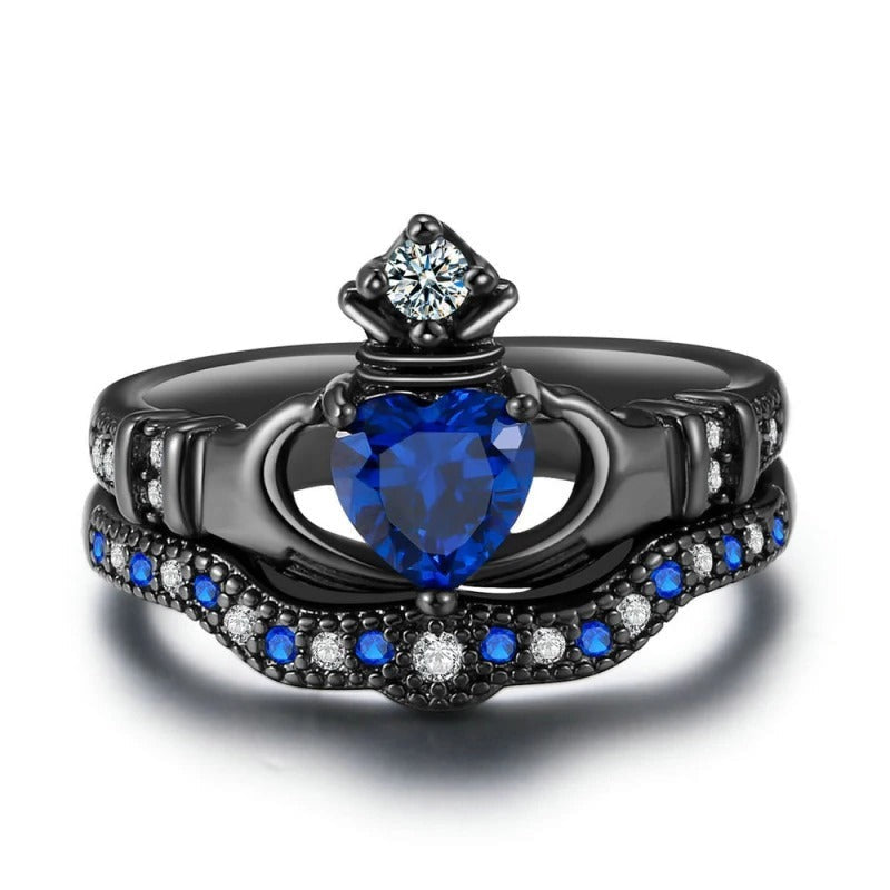 Carmiora - Keltischer Drache Blauer Ring
