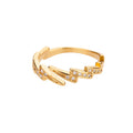 Stapelbare und verstellbare minimalistische Ringkollektion aus Gold und Silber