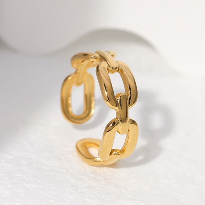 Verstellbare und stapelbare Ringkollektion aus Edelstahl