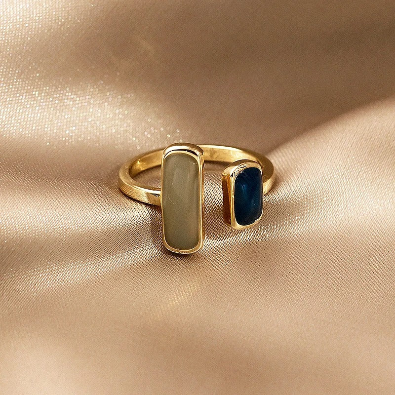 Carmiora - Vintage Vibe Quadratischer Ring