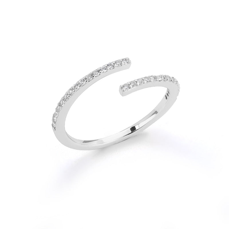 Offene verstellbare Ringe aus Edelstahl mit abstrakten und künstlerischen Motiven