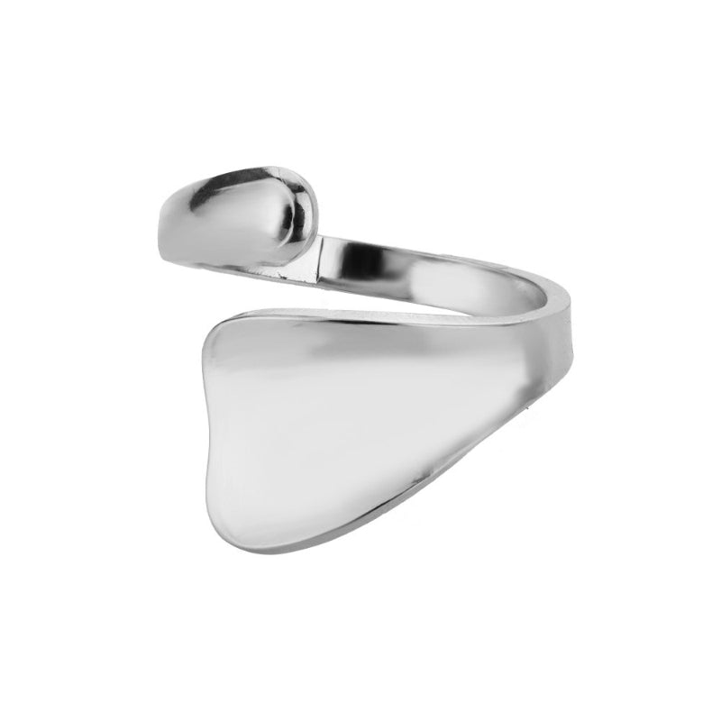 Offene verstellbare Ringe aus Edelstahl mit abstrakten und künstlerischen Motiven