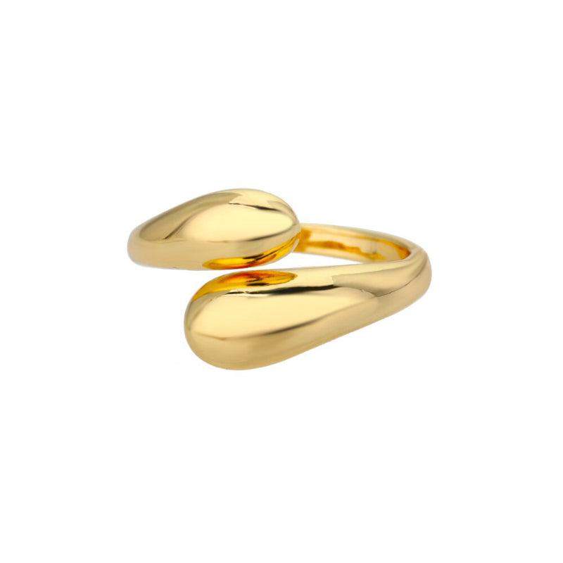 Offene verstellbare Ringe aus Edelstahl mit abstrakten und künstlerischen Motiven
