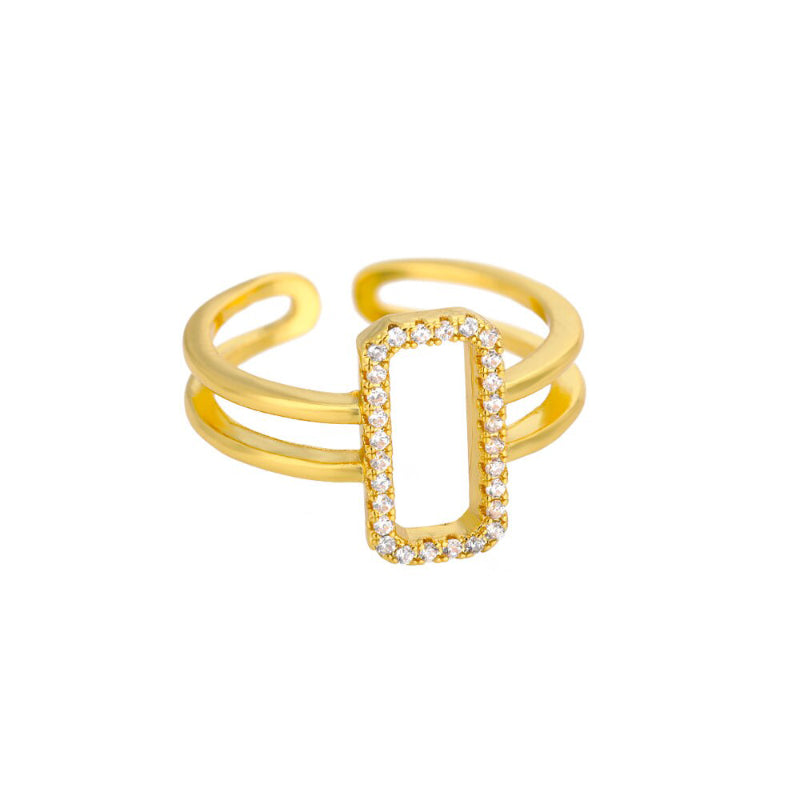Offene verstellbare Ringe aus Edelstahl mit abstrakten und künstlerischen Motiven