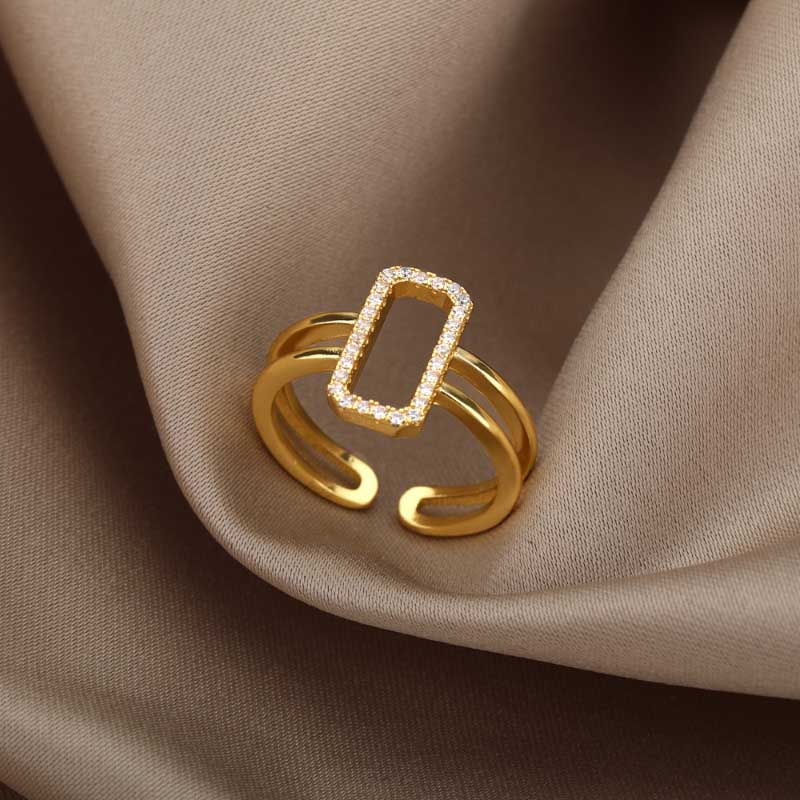 Verstellbare offene Ringe zum Stapeln und Schichten von Schmuck