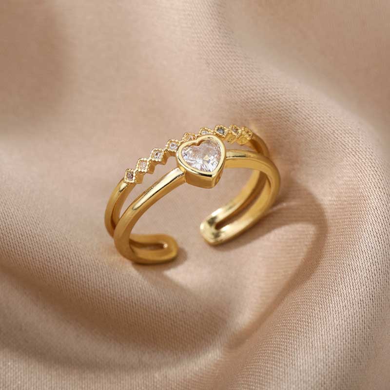Verstellbare offene Ringe zum Stapeln und Schichten von Schmuck