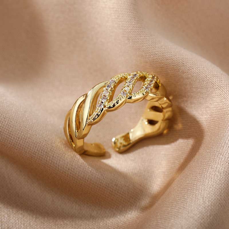Verstellbare offene Ringe zum Stapeln und Schichten von Schmuck