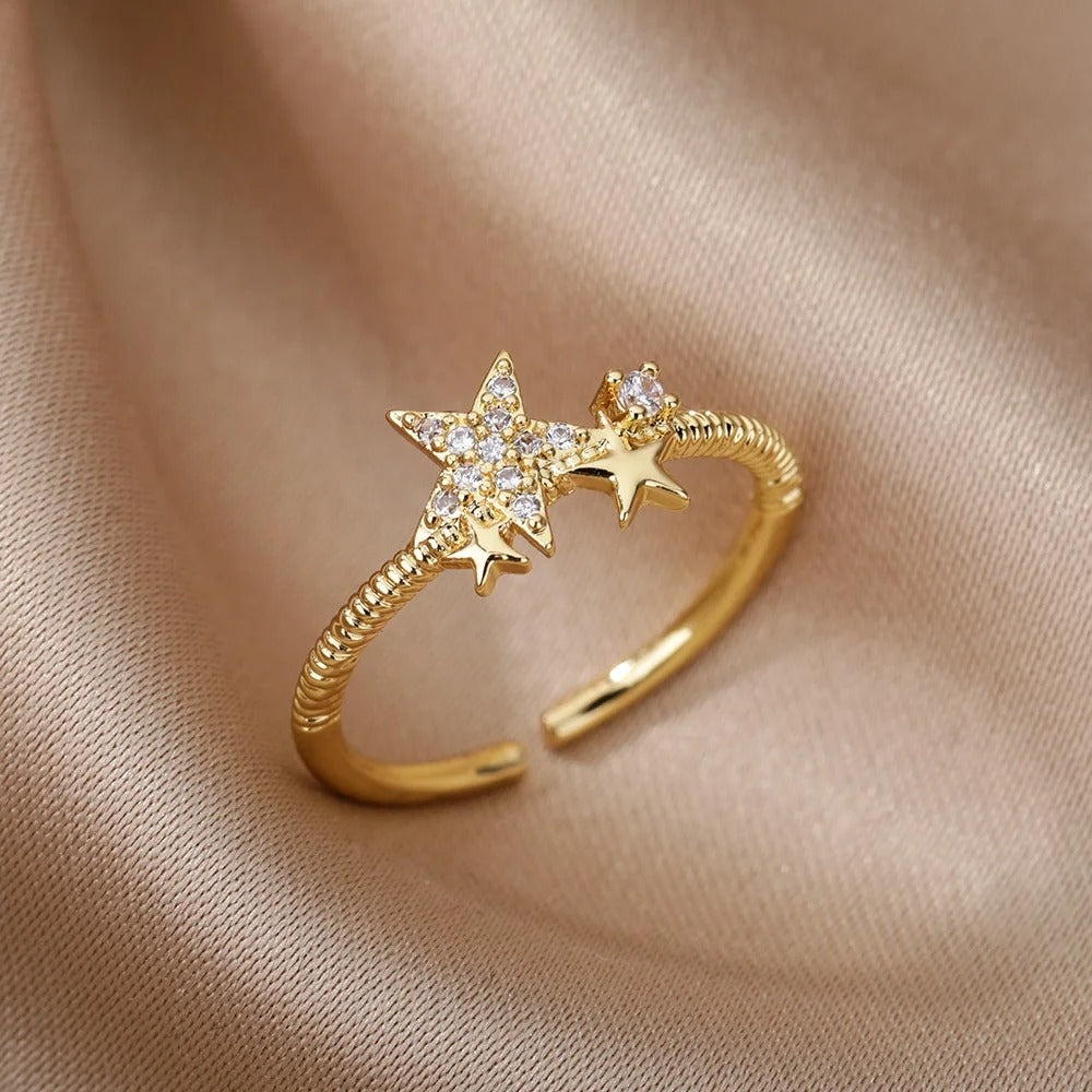 Chavri - Einstellbarer CZ-Schimmer-Ring