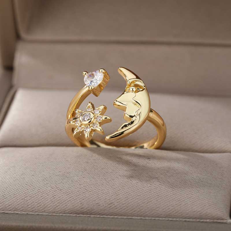 Verstellbare offene Ringe zum Stapeln und Schichten von Schmuck