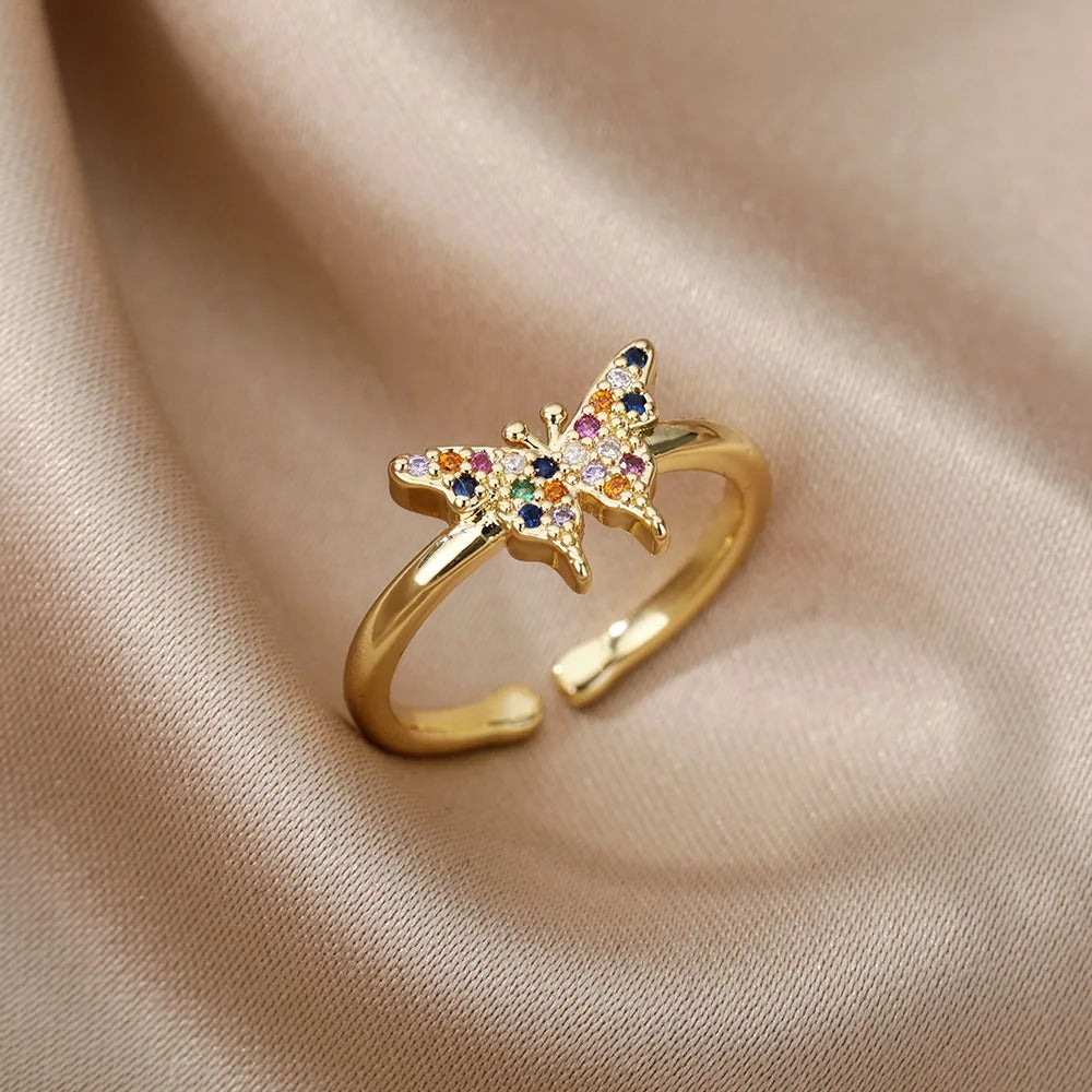 Chavri - Einstellbarer CZ-Schimmer-Ring