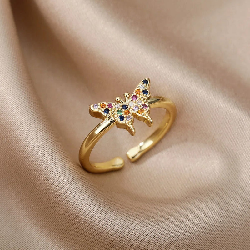 Chavri - Einstellbarer CZ-Schimmer-Ring