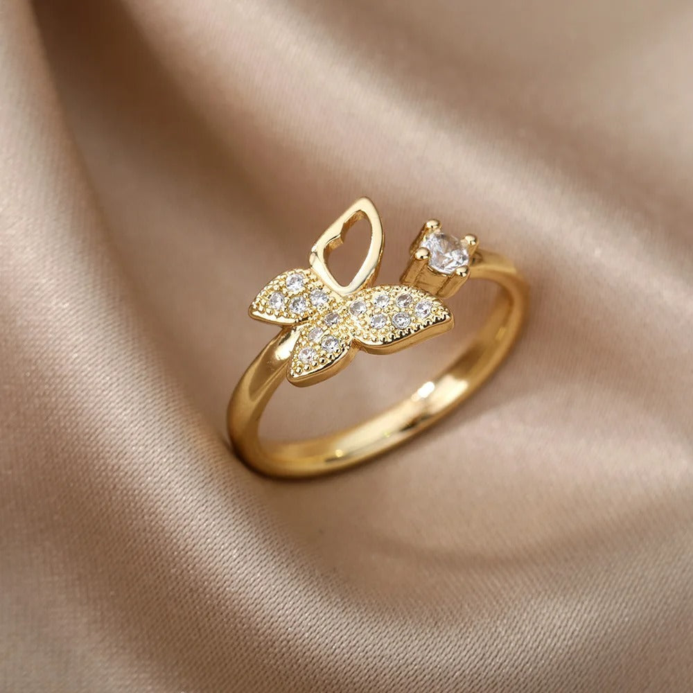 Carmiora - Einstellbarer CZ-Schimmer-Ring