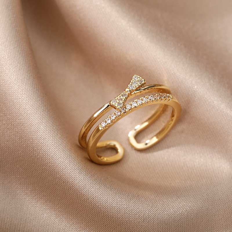 Verstellbare offene Ringe zum Stapeln und Schichten von Schmuck