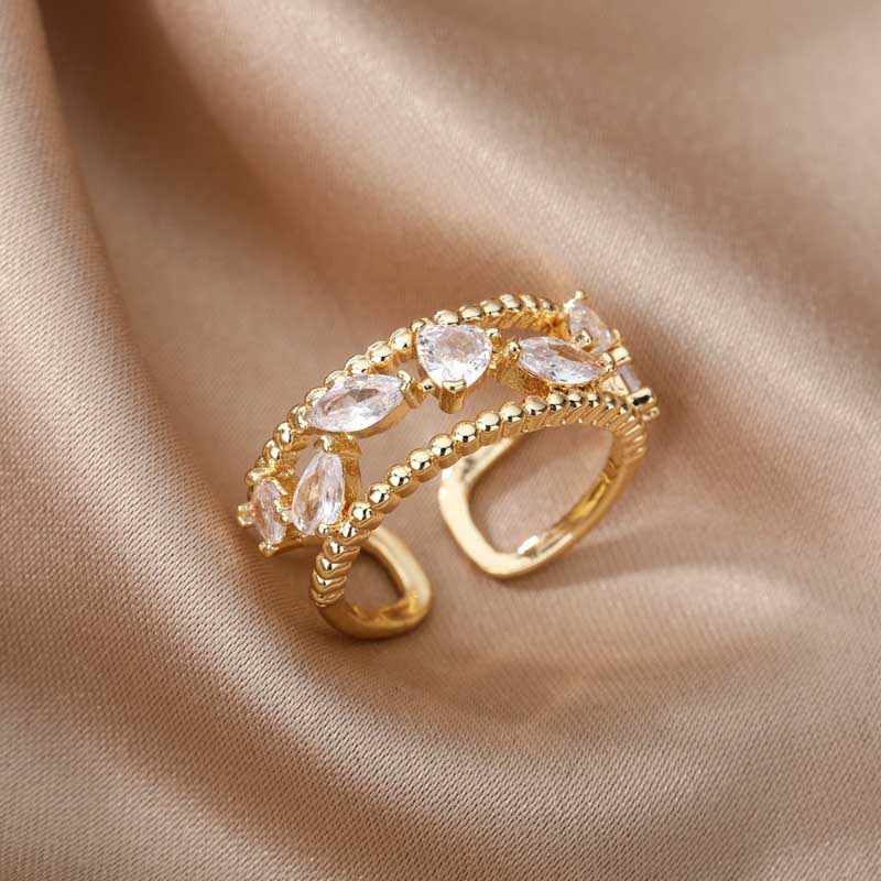 Verstellbare offene Ringe zum Stapeln und Schichten von Schmuck