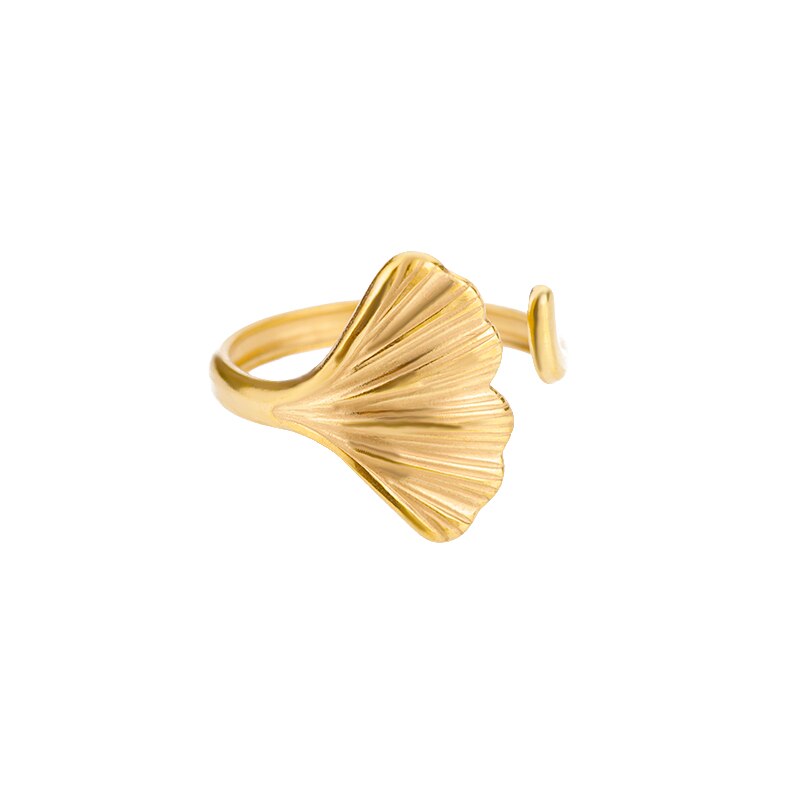Offene verstellbare Ringe aus Edelstahl mit abstrakten und künstlerischen Motiven