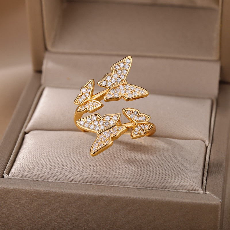 Verstellbare offene Ringe zum Stapeln und Schichten von Schmuck
