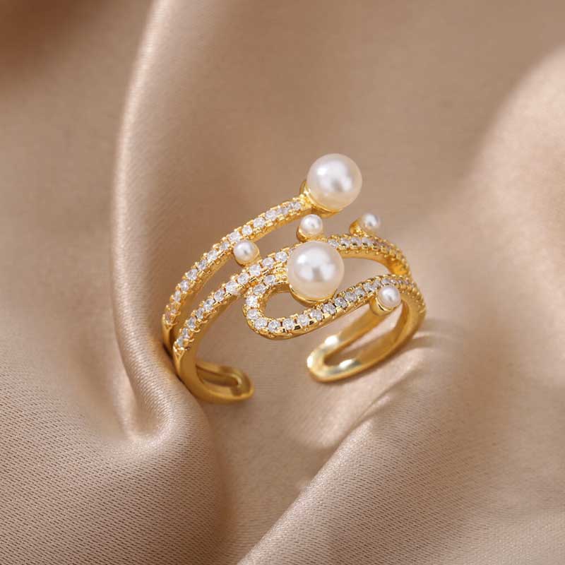 Verstellbare offene Ringe zum Stapeln und Schichten von Schmuck