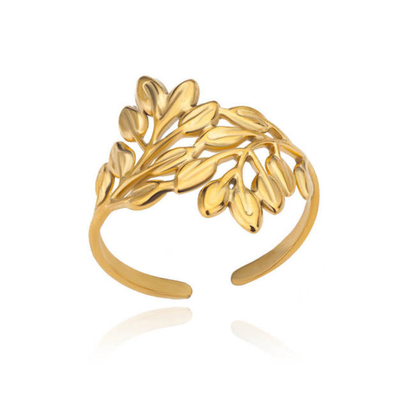 Offene verstellbare Ringe aus Edelstahl mit abstrakten und künstlerischen Motiven