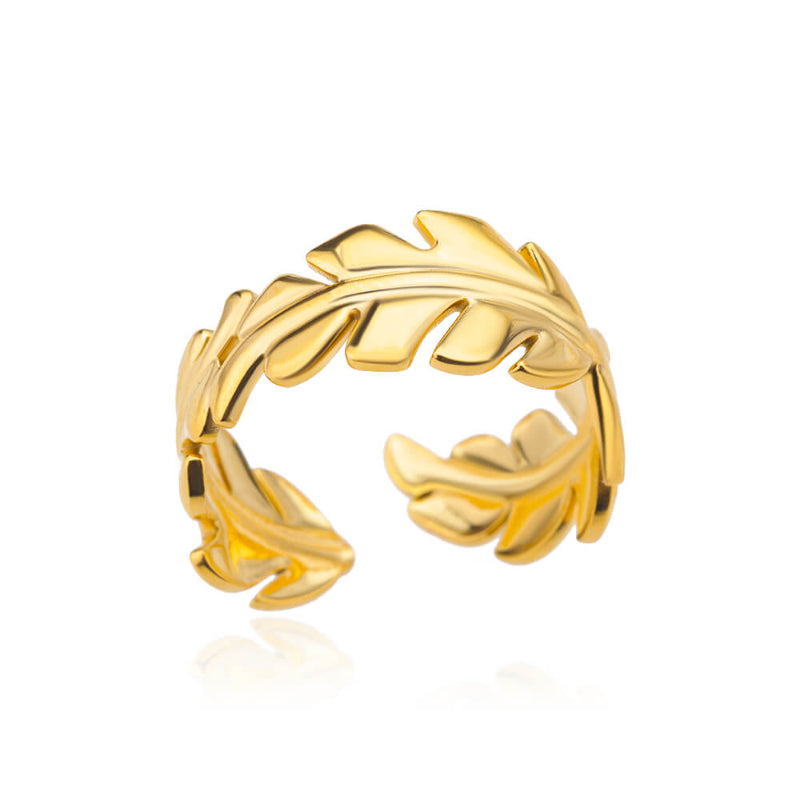 Offene verstellbare Ringe aus Edelstahl mit abstrakten und künstlerischen Motiven