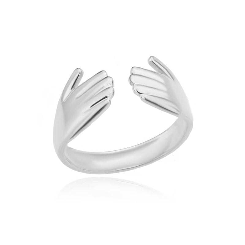 Offene verstellbare Ringe aus Edelstahl mit abstrakten und künstlerischen Motiven