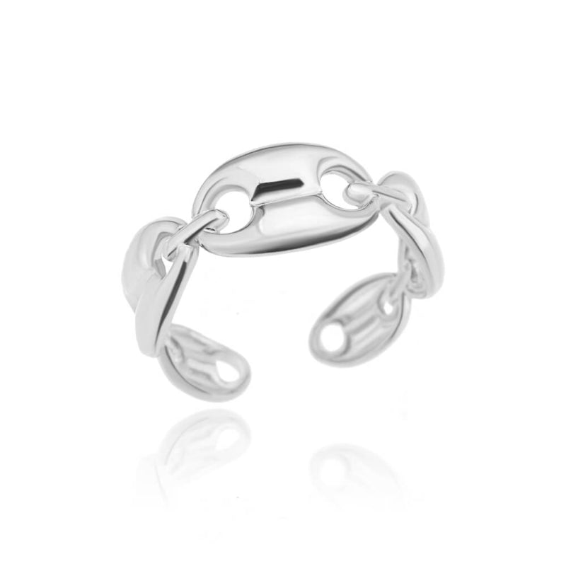 Offene verstellbare Ringe aus Edelstahl mit abstrakten und künstlerischen Motiven