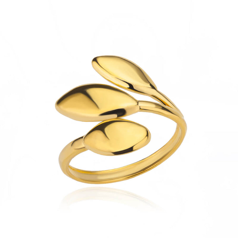Offene verstellbare Ringe aus Edelstahl mit abstrakten und künstlerischen Motiven