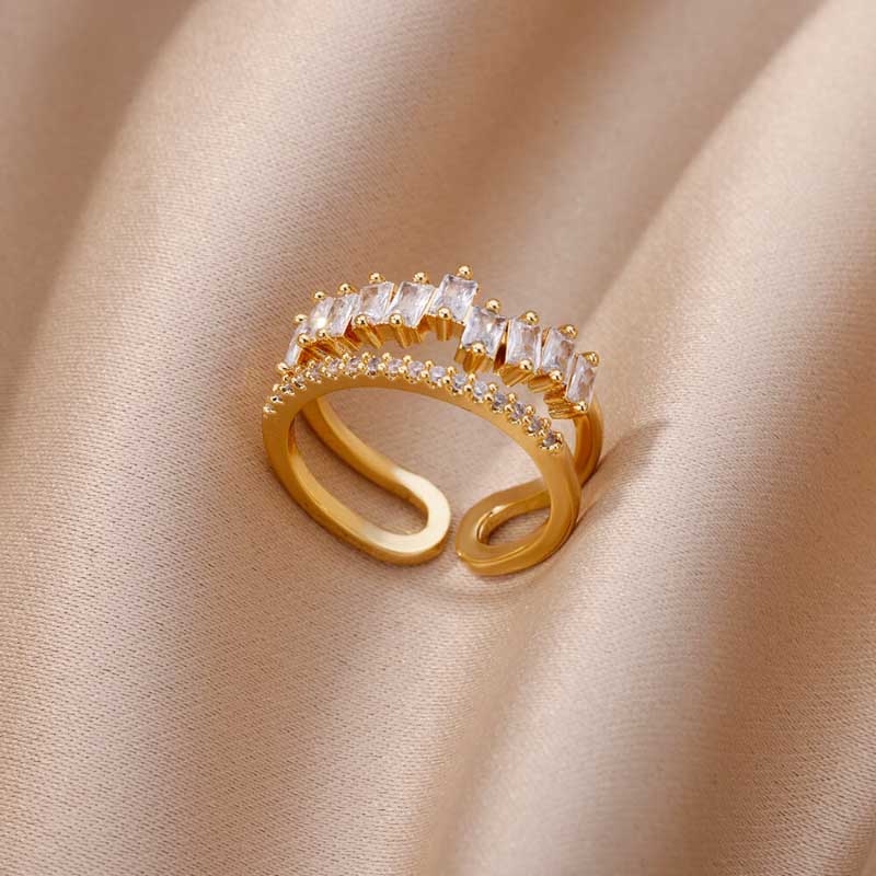 Edelstahl Vintage Stapelring Kollektion