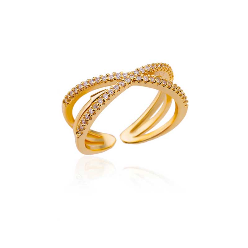 Stapelbare und verstellbare minimalistische Ringkollektion aus Gold und Silber