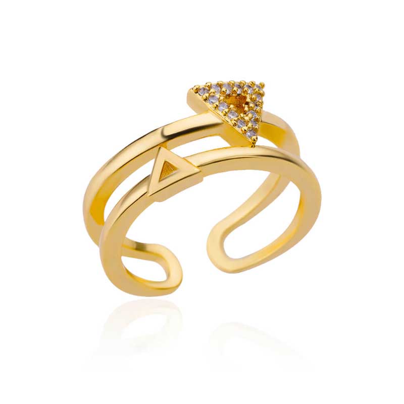 Stapelbare und verstellbare minimalistische Ringkollektion aus Gold und Silber