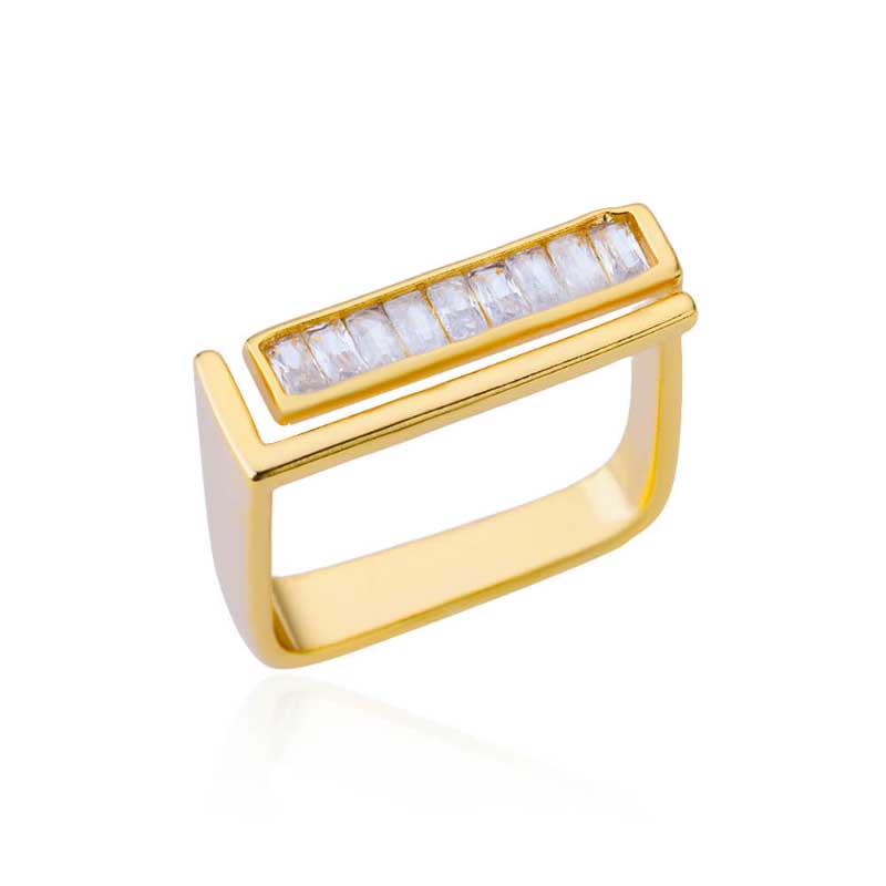 Stapelbare und verstellbare minimalistische Ringkollektion aus Gold und Silber