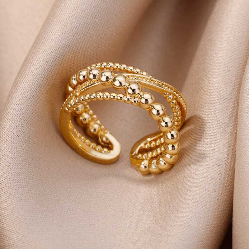 Edelstahl Vintage Stapelring Kollektion