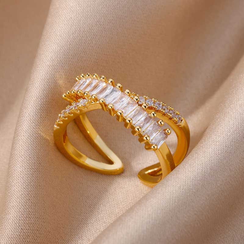 Edelstahl Vintage Stapelring Kollektion