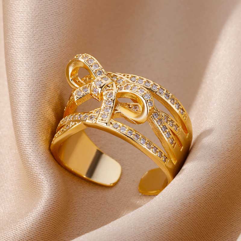 Verstellbare offene Ringe zum Stapeln und Schichten von Schmuck