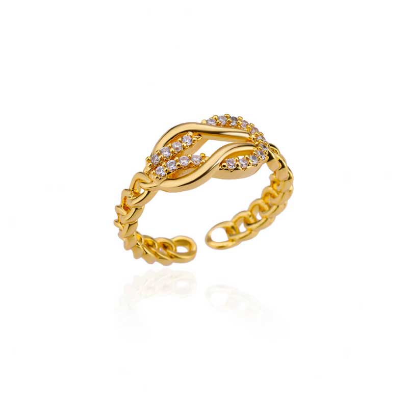 Stapelbare und verstellbare minimalistische Ringkollektion aus Gold und Silber