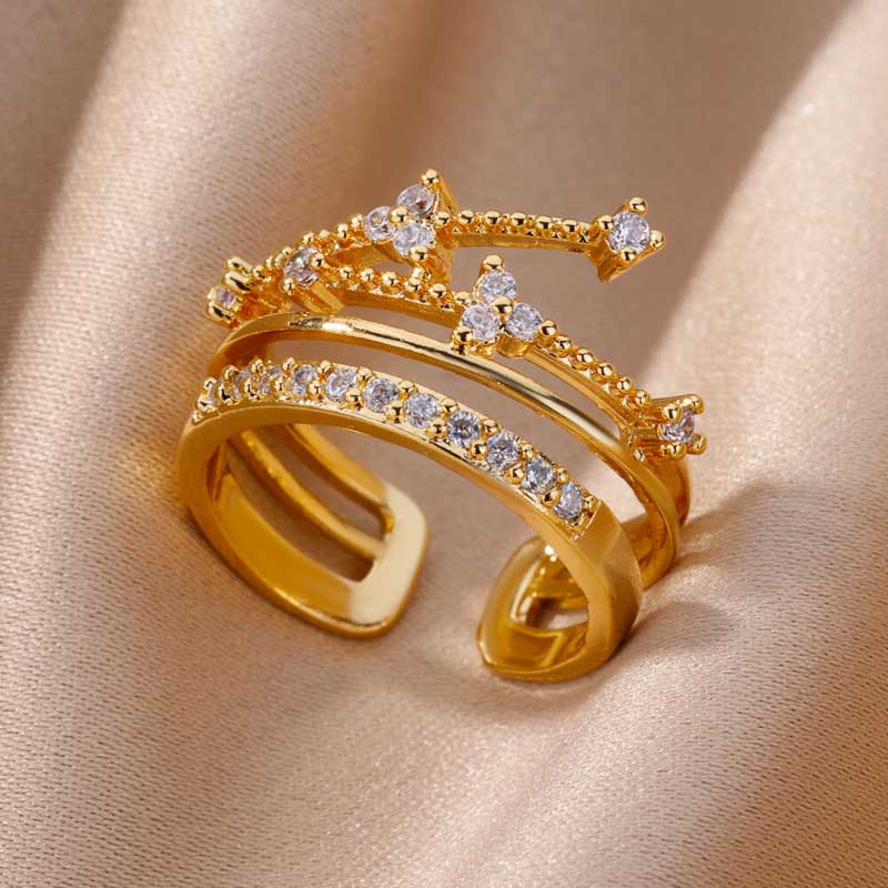 Edelstahl Vintage Stapelring Kollektion