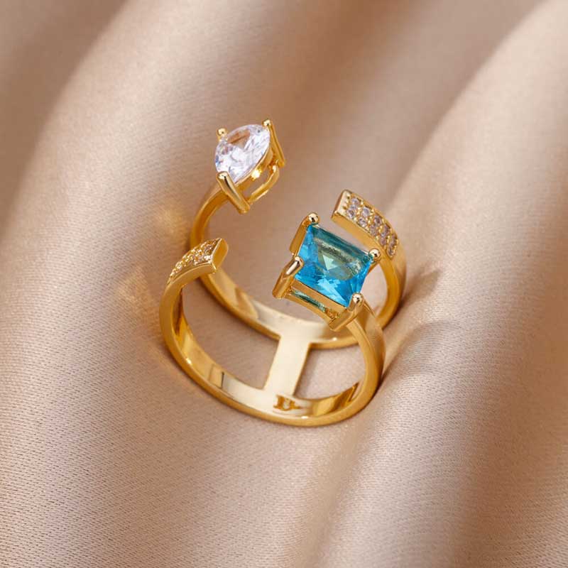 Verstellbare offene Ringe zum Stapeln und Schichten von Schmuck