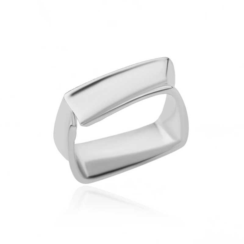Stapelbare und verstellbare minimalistische Ringkollektion aus Gold und Silber