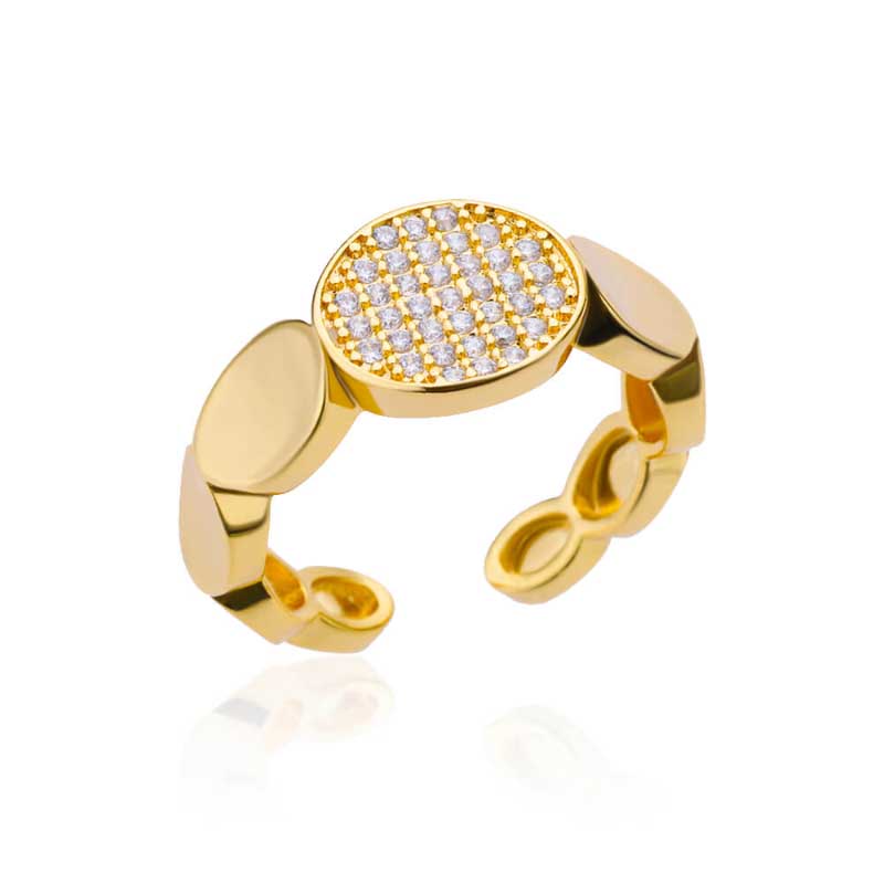 Stapelbare und verstellbare minimalistische Ringkollektion aus Gold und Silber
