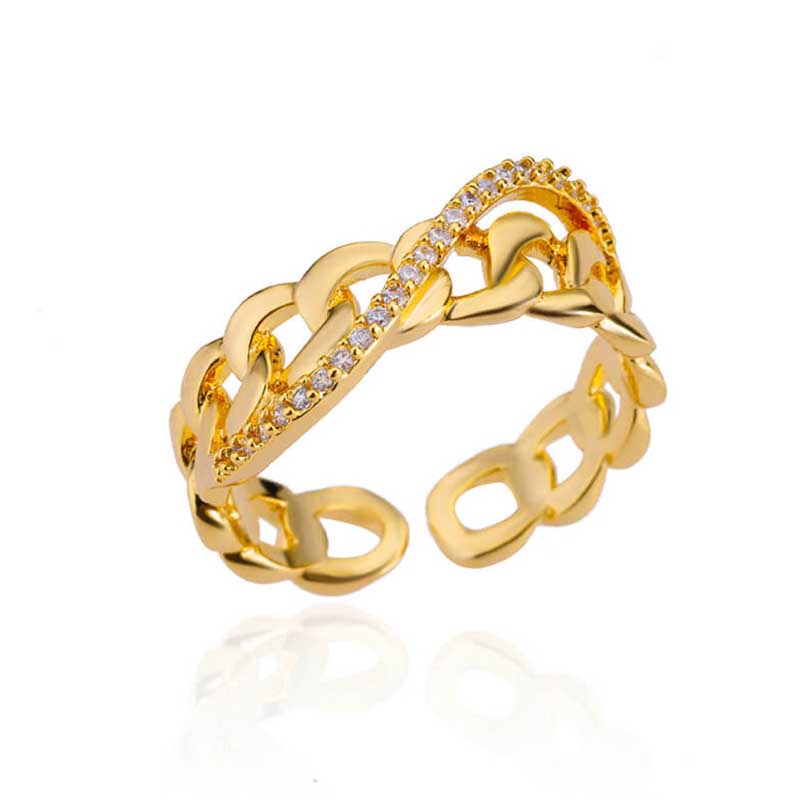 Stapelbare und verstellbare minimalistische Ringkollektion aus Gold und Silber