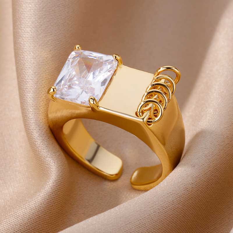 Verstellbare offene Ringe zum Stapeln und Schichten von Schmuck