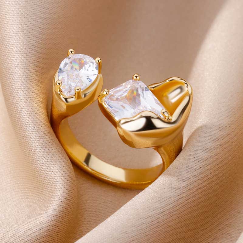 Edelstahl Vintage Stapelring Kollektion