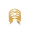 Carmiora- Breiter Ring aus Edelstahl