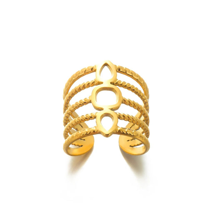 Carmiora- Breiter Ring aus Edelstahl