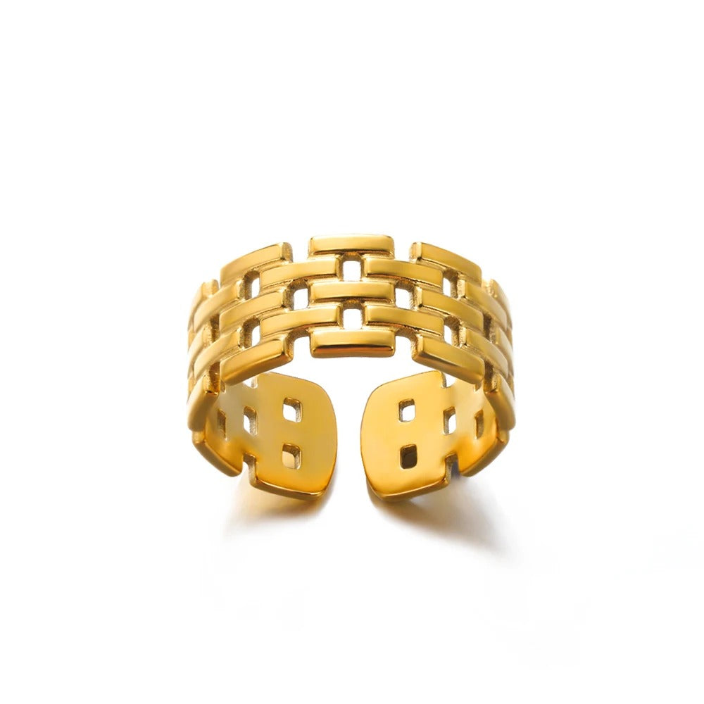 Carmiora- Breiter Ring aus Edelstahl