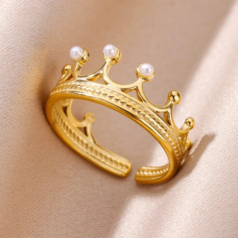 Carmiora - Vintage-Zirkon-Kronenringe