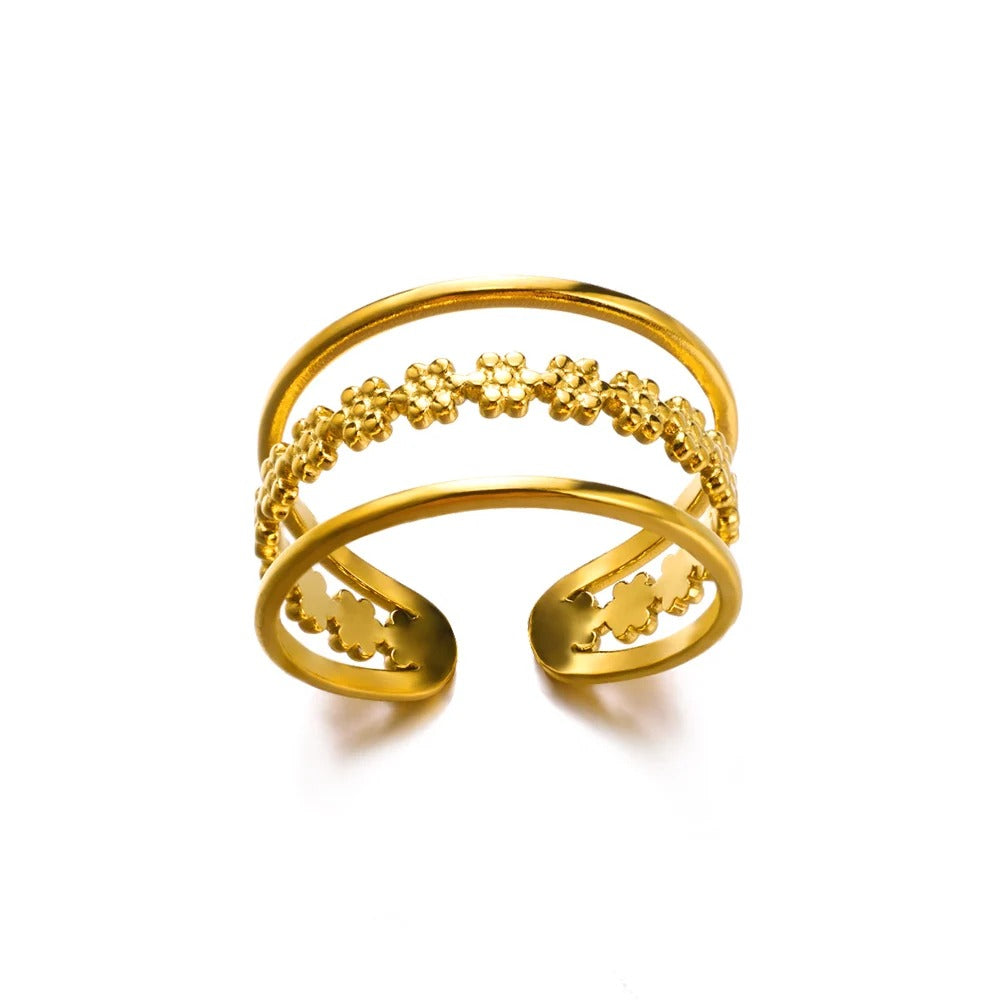 Carmiora- Breiter Ring aus Edelstahl