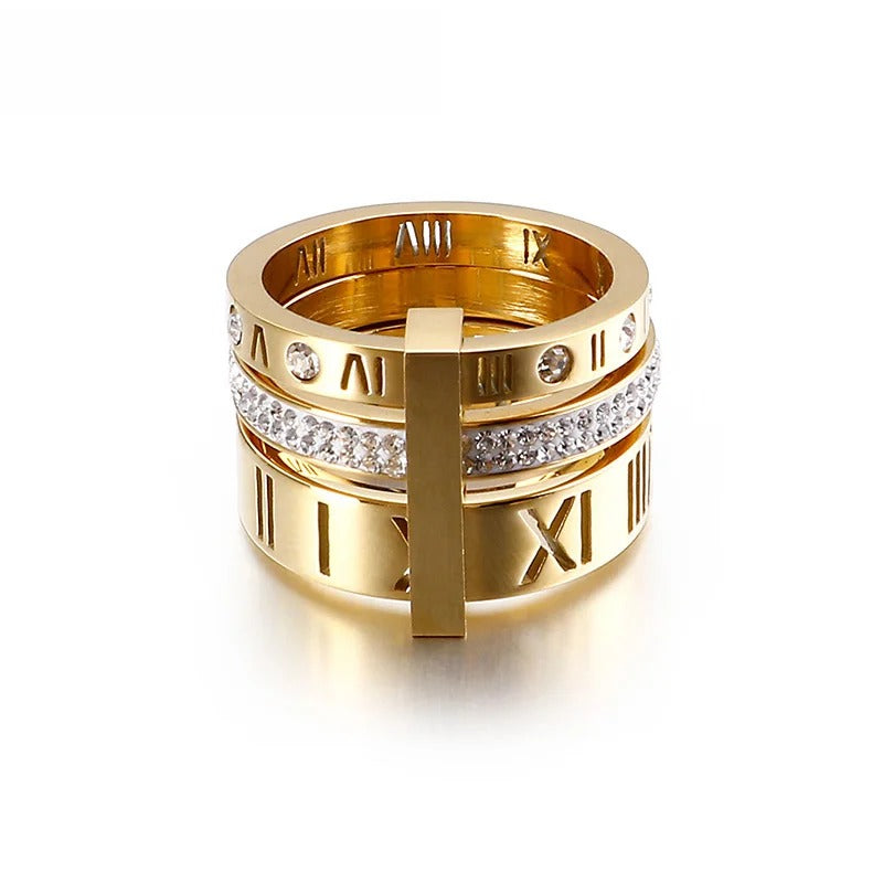 Carmiora - Römische Ziffern Zirkon Ring