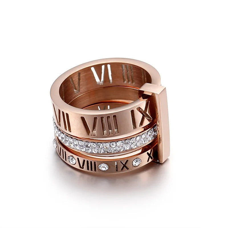 Carmiora - Römische Ziffern Zirkon Ring