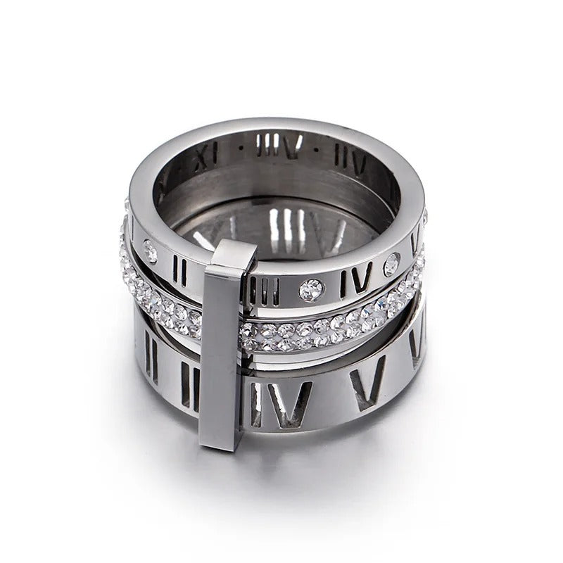 Carmiora - Römische Ziffern Zirkon Ring